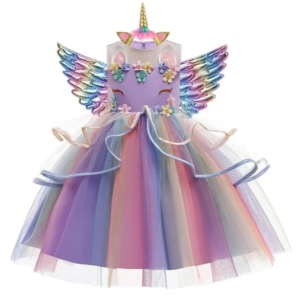 Vestido de Princesa Unicórnio Colors