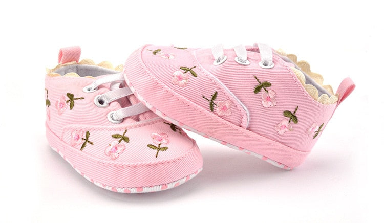 Sapato Infantil Para Recem Nascidos Em Algodao Confortável