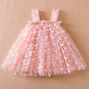 Vestido Infantil Tule Borboletas