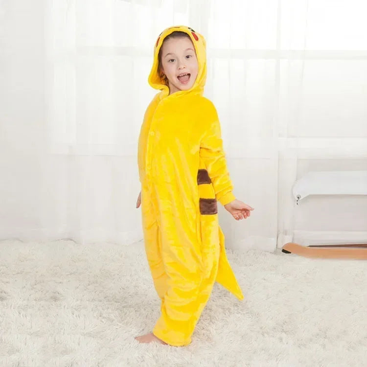 Pijama Macacão Infantil Peluciado Pikachu