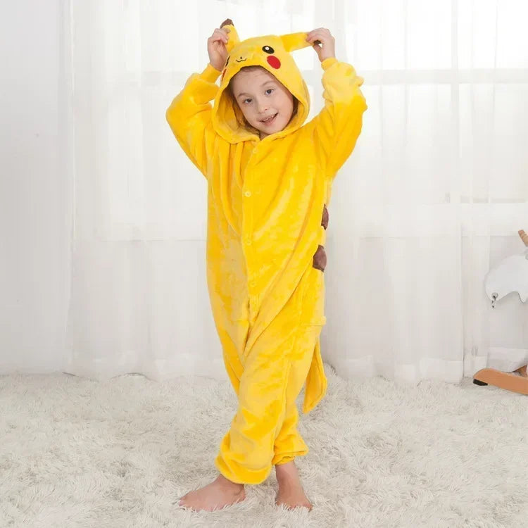 Pijama Macacão Infantil Peluciado Pikachu