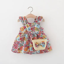 Vestido Infantil Vintage Floral