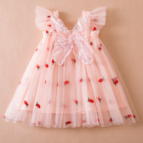 Vestido Infantil Tule Cerejinha