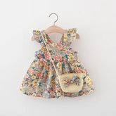 Vestido Infantil Vintage Floral