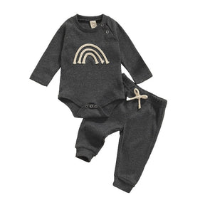 Conjunto infantil Rainbow Kids de lã para inverno