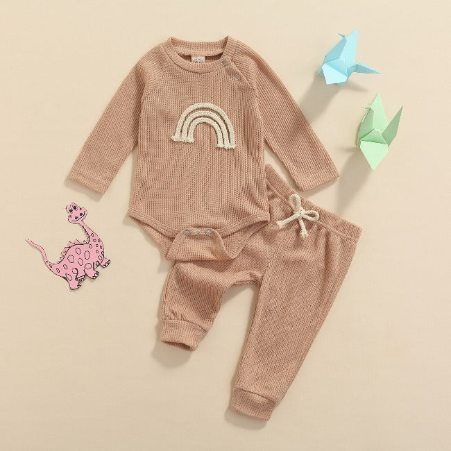 Conjunto infantil Rainbow Kids de lã para inverno