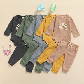 Conjunto infantil Rainbow Kids de lã para inverno