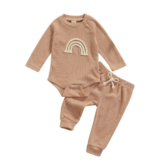 Conjunto infantil Rainbow Kids de lã para inverno