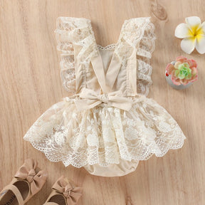 Romper Floral Rendado para meninas e recem nascidos